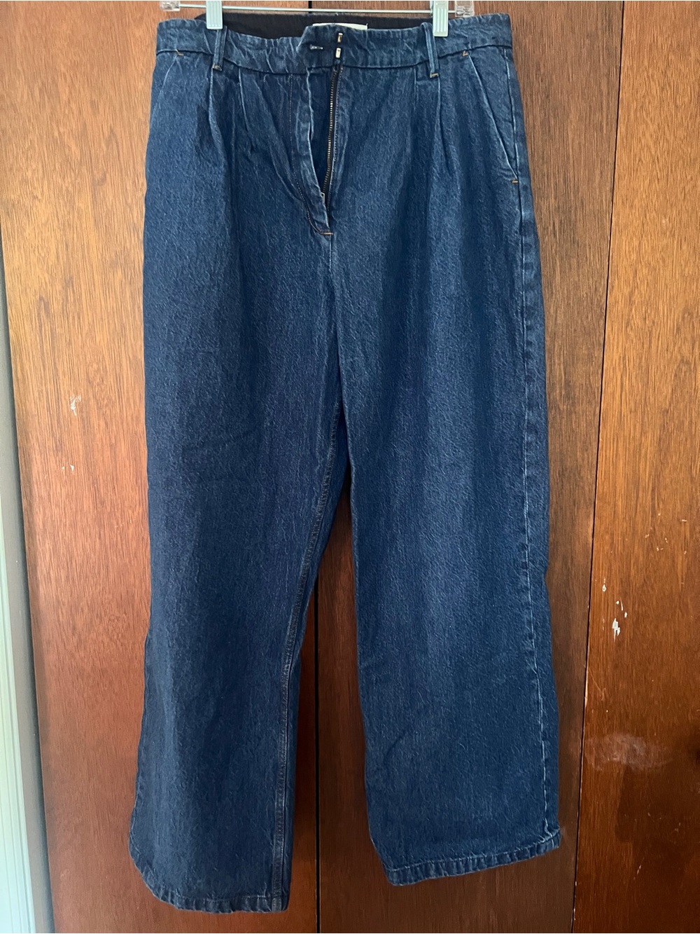 Abercrombie & Fitch Dark Blue Wide-Leg High-Rise Jeans